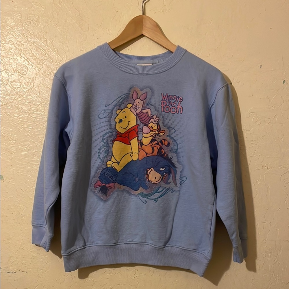 Disney vintage Winnie the Pooh Blue Sweatshirt
